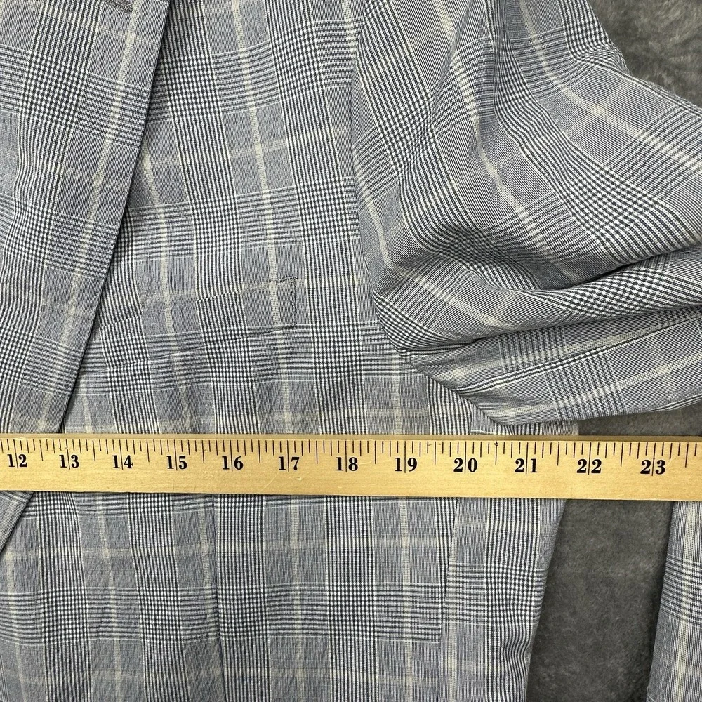 Trend MaxMan Blazer Jacket Men's 44R Gray Blue Wool Cotton Blend